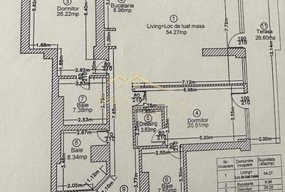 Apartament cu 3 camere *198mp*+ 2 Terase + Parking / Pipera - 54