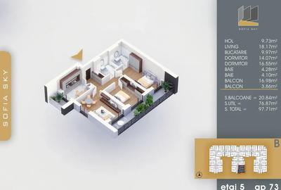 Apartament cu 3 camere decomandat în Theodor Pallady - 2