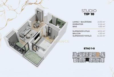 Apartament cu 2 camere decomandat în Central - 2