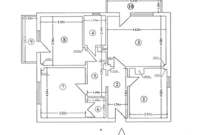 Apartament cu 3 camere decomandat în Central