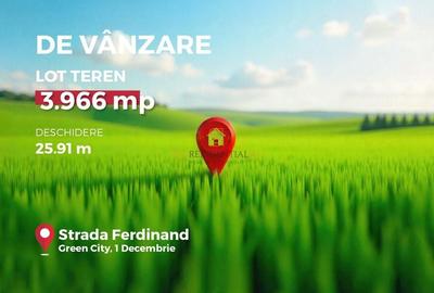 Teren intravilan, com.1 Decembrie, Ilfov, suprafata 3966 mp,Green City - 2