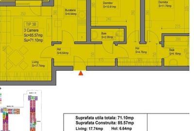 Inchiriere 3 camere – Plaza Residence | Lujerului | Loc parcare+boxa - 14