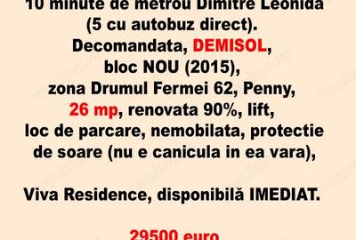 Vand garsoniera, Popesti Vest, 10 minute de metrou Dimitre Leonida - 5