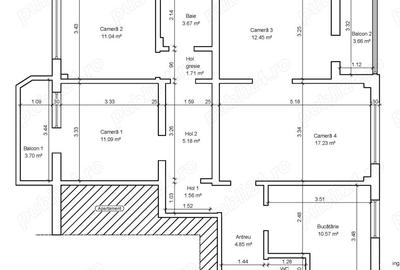 Apartament cu 4 camere semidecomandat, mobilat în Circumvalațiunii - 1