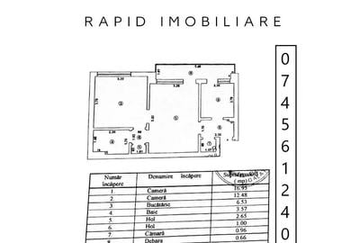Apartament cu 2 camere semidecomandat în Central