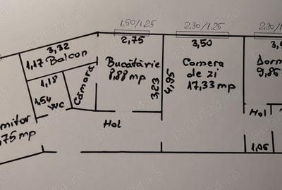 Apartament cu 3 camere semidecomandat în Carei - 2