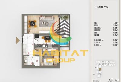 Pallady-Parcul Teilor-2 Camere, 64,84m², Smart, Premium! - 7