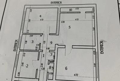 Apartament cu 3 camere semidecomandat în Central - 1