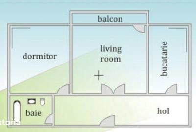Apartament cu 2 camere decomandat în Podu Roș