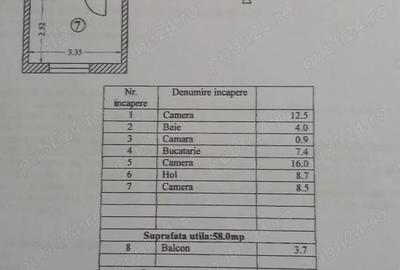 Apartament cu 3 camere decomandat în Inel I - 7