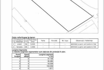 Ocazie! Teren intravilan , 6000 mp , front 53 ml, zona MItoc - 1