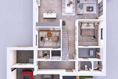 Vilă individuală exclusivistă, 5 camere 300mpu, teren 900mp, pădure Balotești - 9