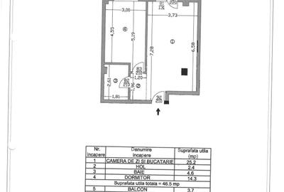 Apartament cu 2 camere semidecomandat în Smeura - 8