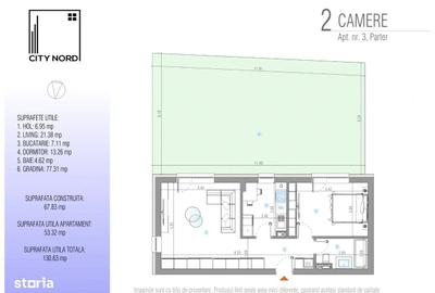 Apartament cu 2 camere în Tunari - 3