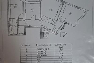 Apartament cu 3 camere decomandat în Banat