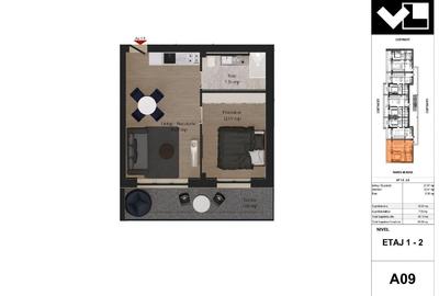 Apartament cu 2 camere decomandat în Central - 8