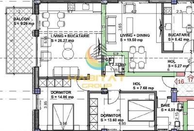 Apartament cu 3 camere decomandat în Mihai Bravu - 14