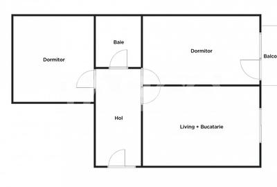 Apartament 3 camere 63 mp - geam la baie balcon - etaj 1 - parcare Apartament 3 camere 63 mp - geam la baie balcon - etaj 1 - parcare - 7