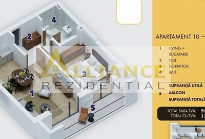 Apartament cu 2 camere decomandat în Central