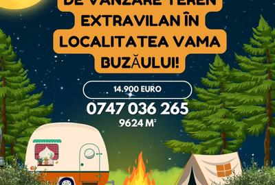 Teren agricol extravilan de 9624 mp, în Vama Buzăului