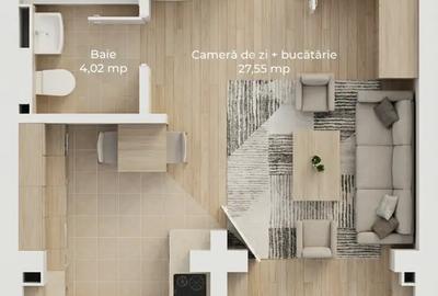 Garsonieră decomandată în Avantgarden - 1