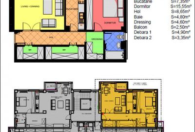 Proprietar vand apartament 2 camere, decomandat, cu loc de parcare sub - 4