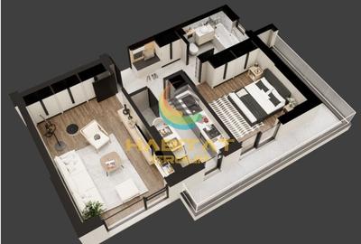 Apartament cu 2 camere decomandat în Berceni