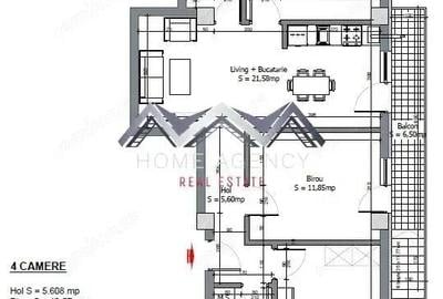 Apartament cu 4 camere semidecomandat în Central - 1