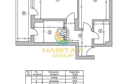 Apartament cu 2 camere decomandat în Berceni