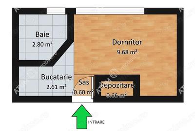 Garsoniera cu vedere panoramica in Vasile Aaron in Sibiu - 6
