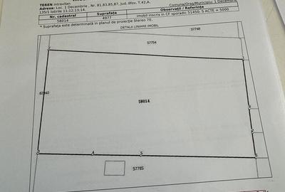 Teren de 5000 mp, în 1 Decembrie - 2