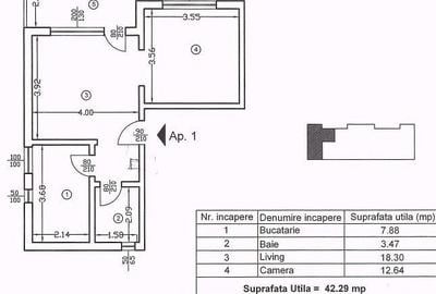 Apartament 2 camere • 51,31 mp • Parter • Bloc 2008 • Drumul Taberei - 12
