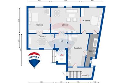 Apartament cu 4 camere semidecomandat în Central - 2