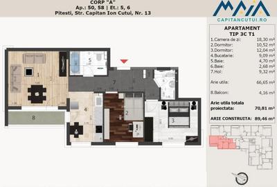 Apartament cu 3 camere decomandat în Nord - 8