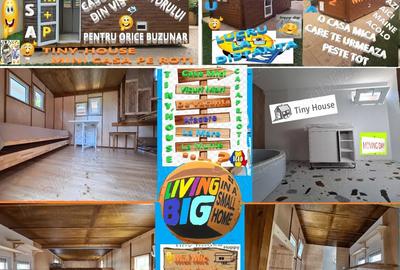 Tiny House Birou Afacere Rulota Mini Casa Mobila Pe Roti Locuit Vacanta Hambar Lemn Din Vis Natura - 5