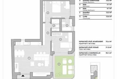Apartament cu 3 camere decomandat, mobilat în Domenii - 8
