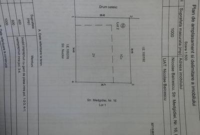 Teren de 1000 mp, în Nicolae Bălcescu - 1