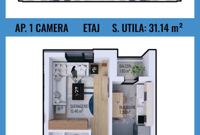 Garsoniera, Victory Residence, Militari, Rezervelor 65, Inclazire in pardoseala Garsoniera, Victory Residence, Militari, Rezervelor 65, Inclazire in pardoseala - 2