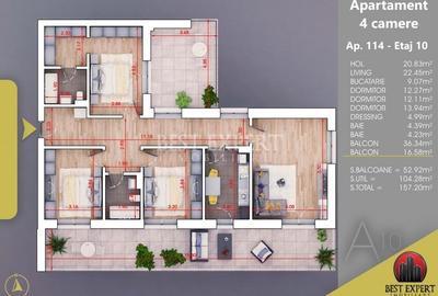 Apartament cu 4 camere decomandat în Theodor Pallady