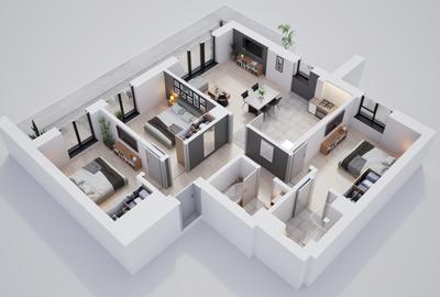 Apartament 4 camere premium, cartier privat cu parcari subterane și parc propriu - 20