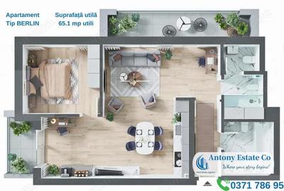 Apartament cu 3 camere în Nufărul - 1