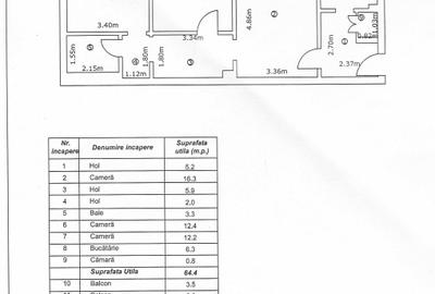 Apartament cu 3 camere semidecomandat în Siret - 7