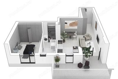 Apartament cu 2 camere semidecomandat în Mehala - 1