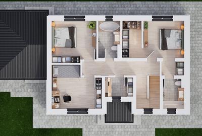 Locuință single 136 mp – compartimentare eficientă și design practic - 8