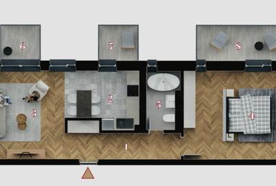 REA1026516 Apartament 2 camere Decebal Piata Muncii - 2