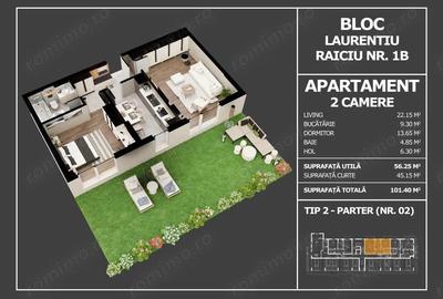 Apartament cu 2 camere decomandat în Central