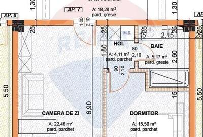 Studio, bloc nou,  etaj 3/5 , 47 mp - 6
