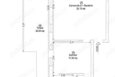 Apartament cu 3 camere decomandat în Braytim
