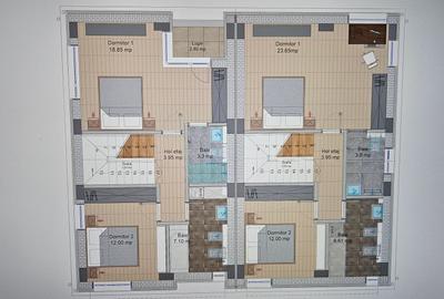 VILE P+1+M, 5 camere+Teren 150 mp.zona Otopeni-DIRECT DEZVOLTATOR - 24