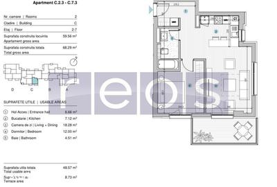 Apartament cu 2 camere în Dămăroaia - 1